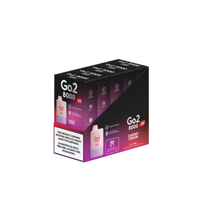 Go2 8000 Disposable Cherry Cream 35mg/mL